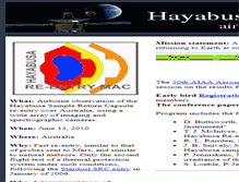 Tablet Screenshot of hayabusa.seti.org