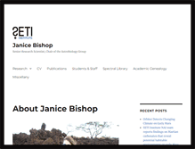 Tablet Screenshot of jbishop.seti.org